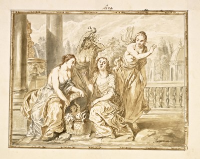 Catalogue raisonne et figure de ses tableaux, La Galerie Électorale de Düsseldorf, Pigage, Nicolas de, 1723-1796, Red crayon