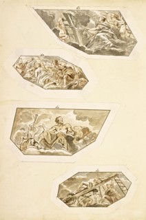Catalogue raisonne et figure de ses tableaux, La Galerie Électorale de Düsseldorf, Pigage, Nicolas de, 1723-1796, Red crayon