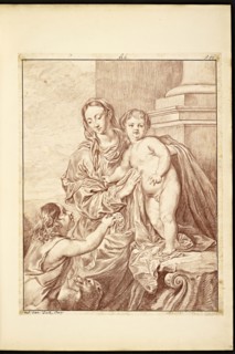 Catalogue raisonne et figure de ses tableaux, La Galerie Électorale de Düsseldorf, Pigage, Nicolas de, 1723-1796, Red crayon