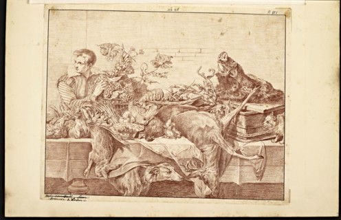 Catalogue raisonne et figure de ses tableaux, La Galerie Électorale de Düsseldorf, Pigage, Nicolas de, 1723-1796, Red crayon