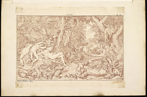 Catalogue raisonne et figure de ses tableaux, La Galerie Électorale de Düsseldorf, Pigage, Nicolas de, 1723-1796, Red crayon