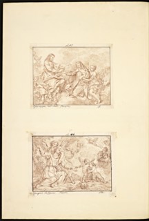 Catalogue raisonne et figure de ses tableaux, La Galerie Électorale de Düsseldorf, Pigage, Nicolas de, 1723-1796, Red crayon
