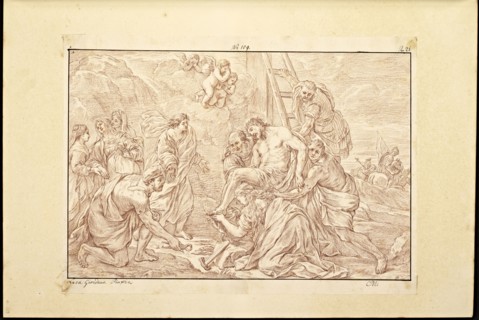 Catalogue raisonne et figure de ses tableaux, La Galerie Électorale de Düsseldorf, Pigage, Nicolas de, 1723-1796, Red crayon