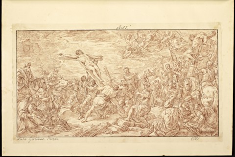 Catalogue raisonne et figure de ses tableaux, La Galerie Électorale de Düsseldorf, Pigage, Nicolas de, 1723-1796, Red crayon