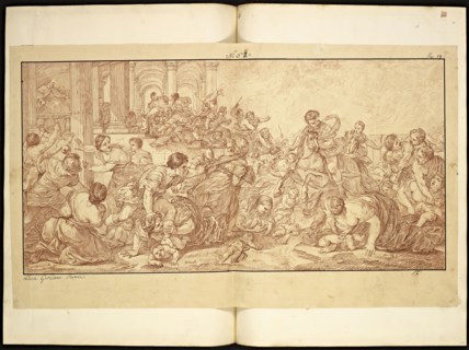 Catalogue raisonne et figure de ses tableaux, La Galerie Électorale de Düsseldorf, Pigage, Nicolas de, 1723-1796, Red crayon