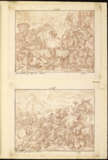 Catalogue raisonne et figure de ses tableaux, La Galerie Électorale de Düsseldorf, Pigage, Nicolas de, 1723-1796, Red crayon