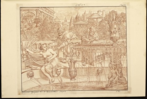 Catalogue raisonne et figure de ses tableaux, La Galerie Électorale de Düsseldorf, Pigage, Nicolas de, 1723-1796, Red crayon