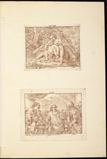Catalogue raisonne et figure de ses tableaux, La Galerie Électorale de Düsseldorf, Pigage, Nicolas de, 1723-1796, Red crayon