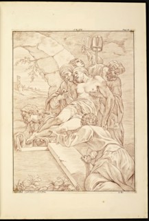 Catalogue raisonne et figure de ses tableaux, La Galerie Électorale de Düsseldorf, Pigage, Nicolas de, 1723-1796, Red crayon