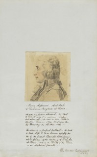 Mario Asprucci, architect to the Prince Borghese at Rome, Camuccini, Vincenzo, 1771-1844, Pencil and red chalk on paper, 1840
