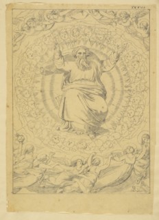 Canto XXVII? Illustrations to Dante's Paradiso, Nenci, Francesco, 1782-1850, Pencil on tracing paper, between ca. 1830