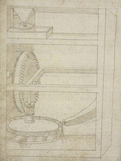 Folio 2 mill, Edificij et machine MS, Martini, Francesco di Giorgio, 1439-1502, Brown ink and wash on paper, between ca. 1475