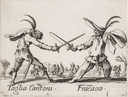 Taglia Cantoni and Fracasso, Italian theater prints, Callot, Jacques, 1592-1635, ca. 1622