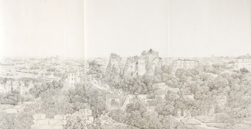 Vue du mont calius et du mont aventin delsinee du couvent de st. bonaventure sur le mont palatin, Grandes vues pittoresques