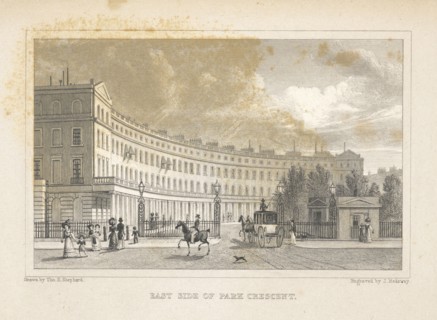 East side of Park Crescent, Metropolitan improvements: or, London in the nineteenth century, displayed in a series of engravings
