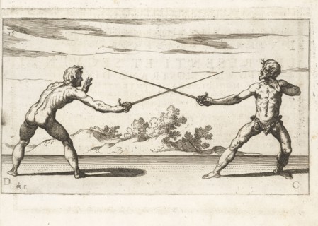 Doppio modo di guadagnar la spada dell'adversario di dentro e di fuora, Gran simulacro dell'arte e dell'uso della scherma
