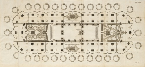 Table de quarante à cinquante couverts servie à vingt-une pieces, les trois milieux peuvent servir de dormans, La science