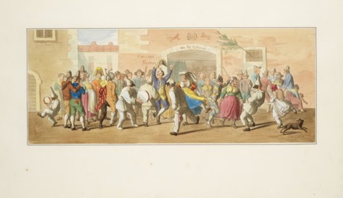 Il carnevale di Roma, Mörner, Hjalmar, 1794-1837, ca. 1820