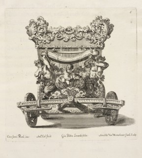 Front view of the Earl of Castlemaine's carriage adorned with two tritons, An account of His Excellence Roger Earl of
