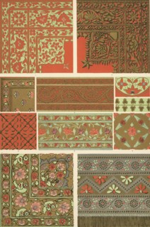 Indian ornament, Jones, Owen, 1809-1874, Color lithograph, 1856