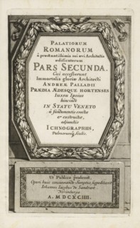 Title, part 2, Palatiorum Romanorum à celeberrimis sui aevi architectis erectorum, Falda, Giovanni Battista, ca. 1640-1678