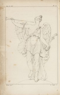 La Renommée, statue par M. Dejoux, Annales du musée et de l'école moderne des beaux-arts: recueil de gravures au trait