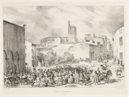Entrée de Montferrand, Voyages pittoresques et romantiques dans l'ancienne France, Engelmann, G., Godefroy, 1788-1839, Nodier