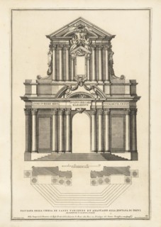 Facciata della Chiesa de Santi Vincenzo et Anastasio alla fontana di Trevi, Stvdio d'architettvra civile sopra gli ornamenti