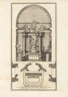 Altare maggiore della Chiesa della Ssma. Trinita de Monti, Stvdio d'architettvra civile sopra gli ornamenti di porte e finestre