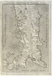 Map of Greece and Italy, Sicilia et magna Graecia, siue, Historiae vrbium et populorum Graeciae ex antiquis nomismatibus liber