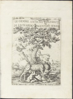 Frontispiece of volume 1, Le gemme antiche figurate, Agostini, Leonardo, 1593-ca. 1670, Bellori, Giovanni Pietro, 1615?-1696