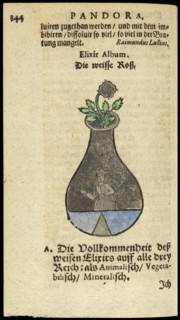 Elixir album, Joh. Michaelis Faustij Compendium alchymist. novum, sive, Pandora explicata and figuris jllustrata, das ist, Die