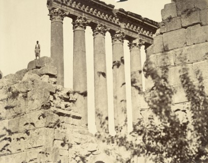 Temple of the Sun, Baalbec, Lebanon, orientalist photography, Bonfils, Félix, 1831-1885, Albumen, 1870s