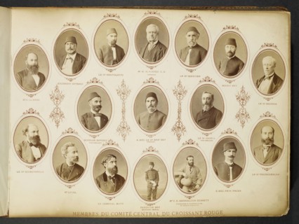 Members du comité central du Croissant Rouge, photographs of the Ottoman Empire and the Republic