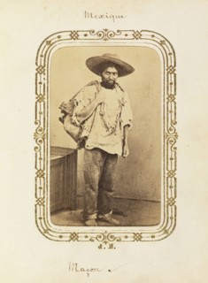 Album of Mexican and French cartes-de-visite, between 1861-1880