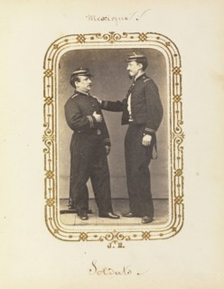 Album of Mexican and French cartes-de-visite, between 1861-1880