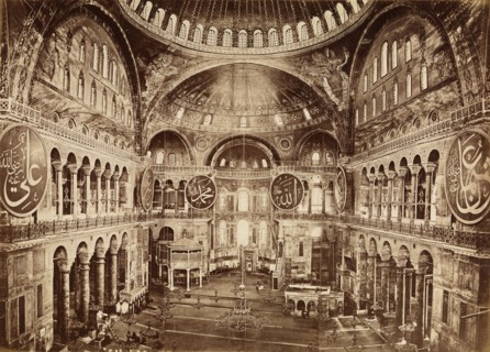 Interior of St. Sophie, orientalist photography, Anonymous, ca. 1870
