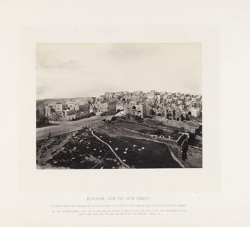 Bethlehem, from the Latin Convent, orientalist photography, F. Frith, Good, Frank M., 1860s