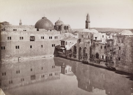 Pool of Hezekias, orientalist photography, Maison Bonfils, Albumen print, 1880s