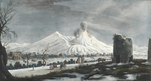 View of an eruption of lava from the crater of Mount Vesuvius, Campi Phlegræi., Fabris, Peter, 18th cent., Hamilton, William
