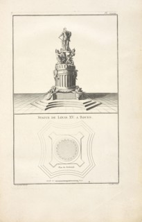 Statue de Louis XV. a Rouen, Monumens érigés en France a la gloire de Louix XV, Le Carpentier, Antoine Mathieu, 1709-1773