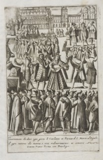 Ciarlatani in Piazza di S. Marco, Habiti d'hvomeni et donne venetiane, Franco, Giacomo, 1550-1620, Engraving, black-and-white