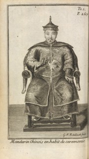 Mandarin chinois en habit de ceremonie, Nouveaux memoires sur l'etat present de la Chine, China, Edelinck, Gérard, 1640-1707