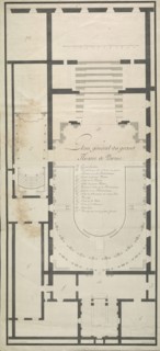 Plan général du grand théatre de Parme, Italian theater prints, Feneulle, Luigi Augusto, Patrini, Giuseppe, ca. 1782