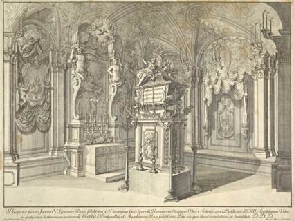 Prospectus funeris Joannis V. Lusitaniae regis fidelissimi à Hieronijmo Fani Sportelli romano in oratorio, Mazzoni, Francesco