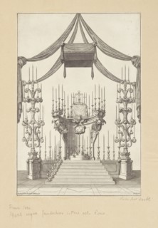 Catafalque, Collection of festival prints, 1530-1887, Bartoli, Pietro Santi, 1635-1700, Ferri, Antonio, d. 1716, Engraving