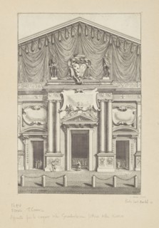 Decoration of the facade of San Lorenzo, Florence, Collection of festival prints, 1530-1887, Bartoli, Pietro Santi, 1635-1700
