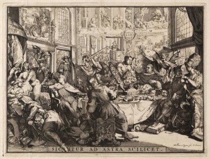 SIC ITUR AD ASTRA SCILICET, Romeyn de Hooghe etchings, 1667-ca. 1700., de Hooghe, Romeyn, 1645-1708, Etching, 1689