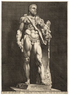 Hercvles Alexikakos: in script. Roman. Cömodvs Imperator, Adolfsz., Harmen, Goltzius, Hendrik, 1558-1617, Engraving, 1617