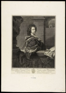 Hyacinthus Rigaud pictor regius natus Perpiniani, Edelinck, Gérard, 1640-1707, Engraving, 1698